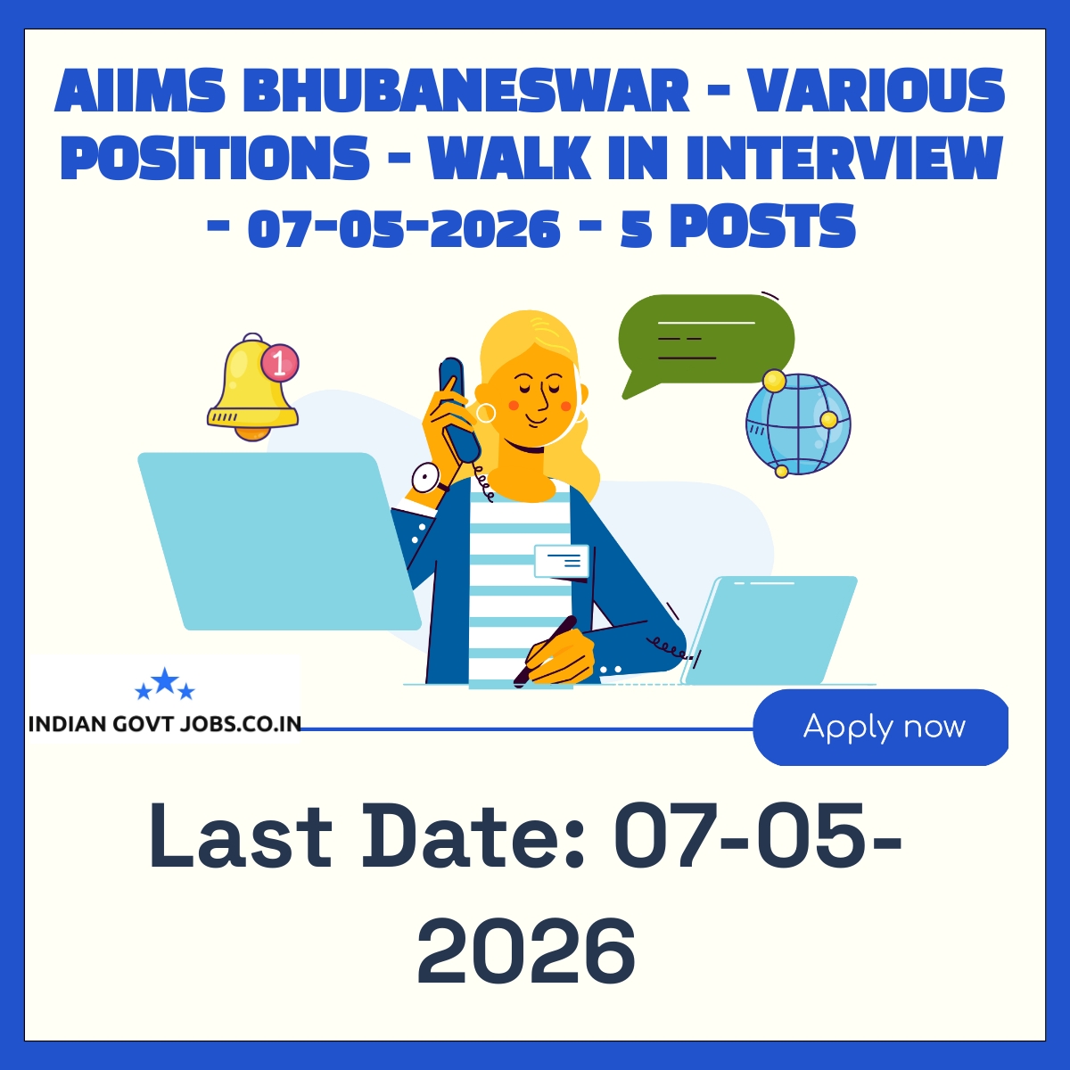 AIIMS Bhubaneswar Laboratory Technician Recruitment 2026