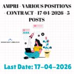 AMPRI Senior Project Associate Recruitment 2026