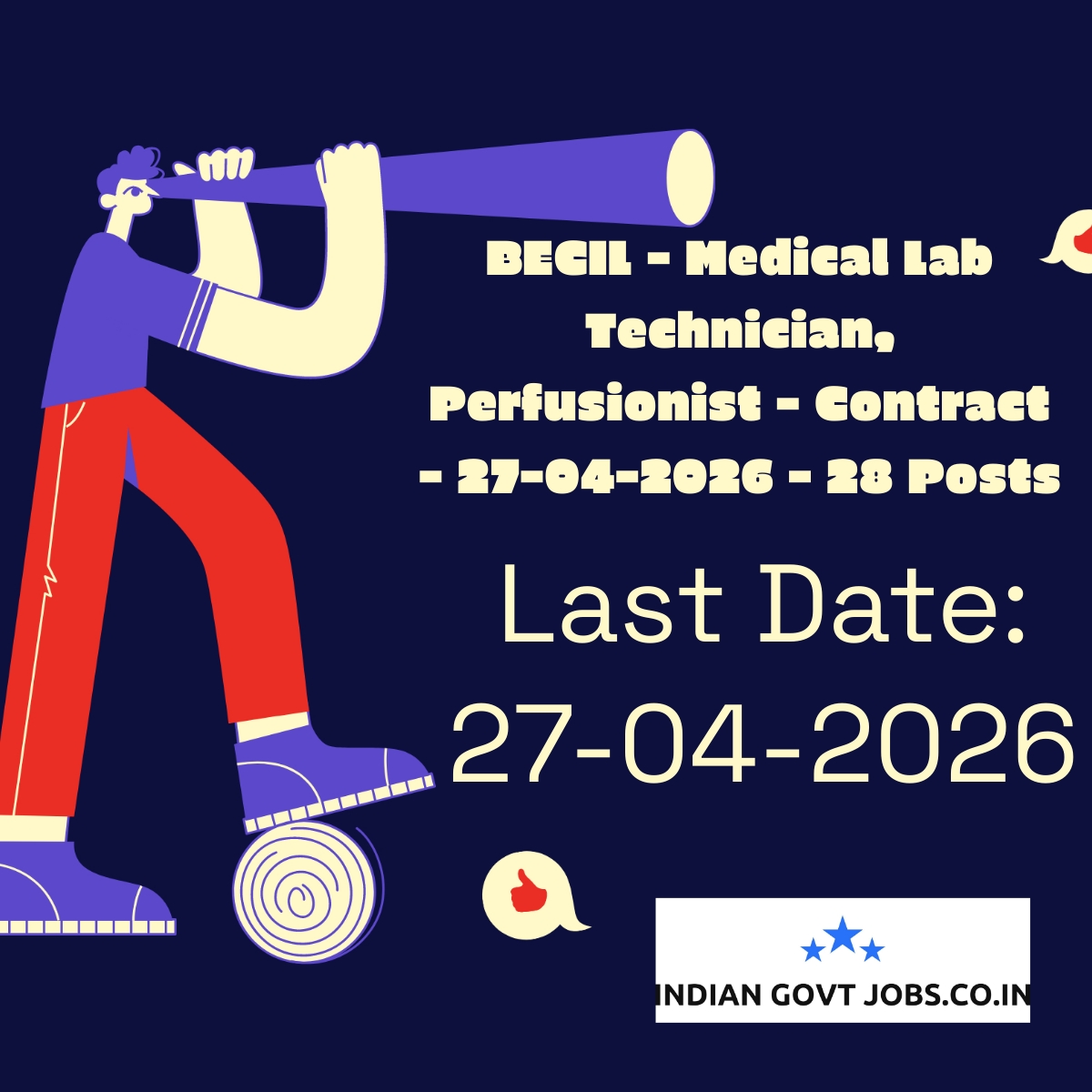 BECIL Medical Lab Technician Recruitment 2026