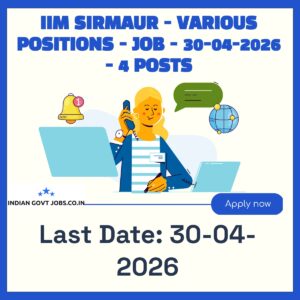 IIM Sirmaur Assistant Professor (Grade-1) Recruitment 2026