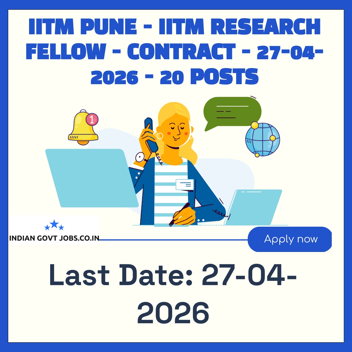 IITM Pune IITM Research Fellow (IITM RF) Recruitment 2026