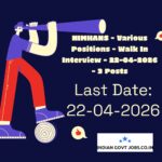 NIMHANS Field Coordinator Recruitment 2026