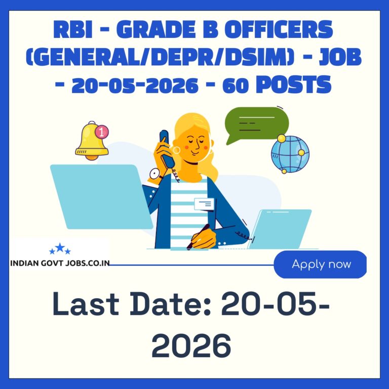 RBI Officers in Grade ‘B’ (DR) – General Recruitment 2026