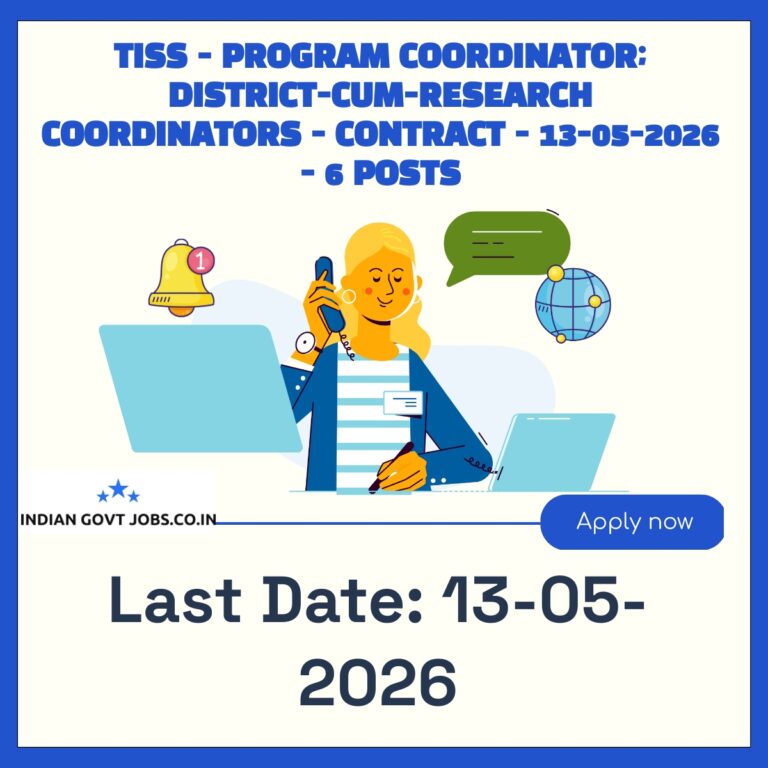 TISS Program Coordinator Recruitment 2026