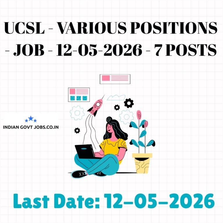 UCSL Assistant General Manager (Contract Cell) Recruitment 2026