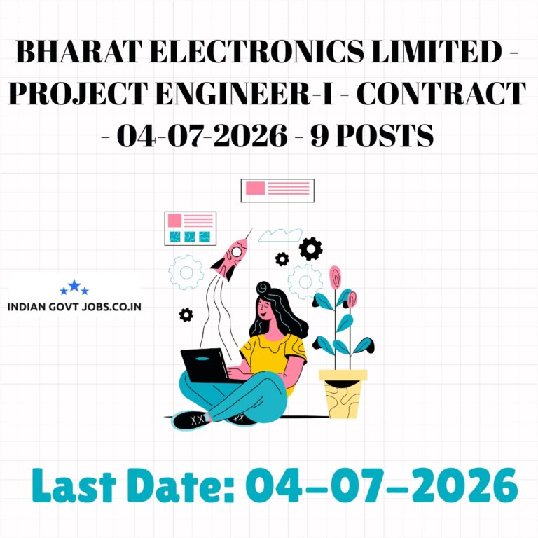 BEL Project Engineer-I Recruitment 2026