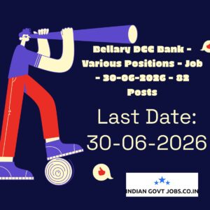 Bellary DCC Bank Manager / First Division Assistant Recruitment 2026