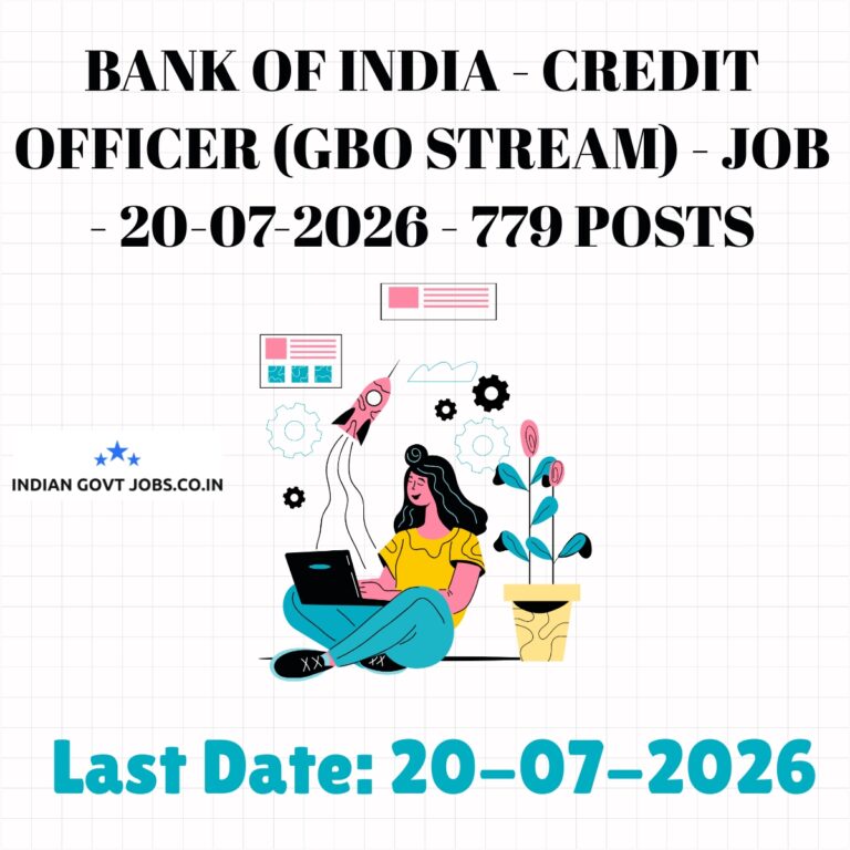 BOI Credit Officer (GBO Stream) Recruitment 2026