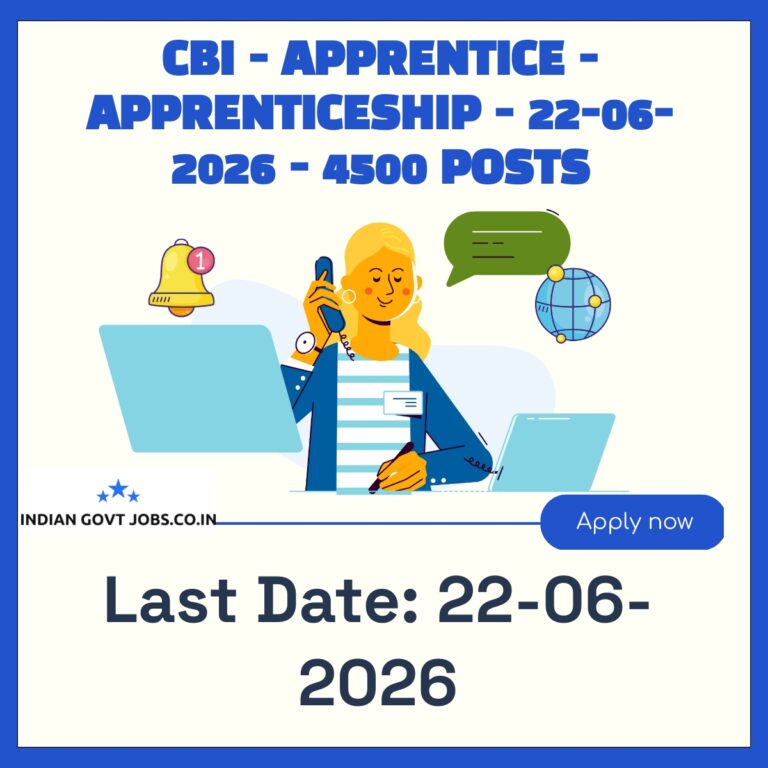 CBI Apprentice Recruitment 2026
