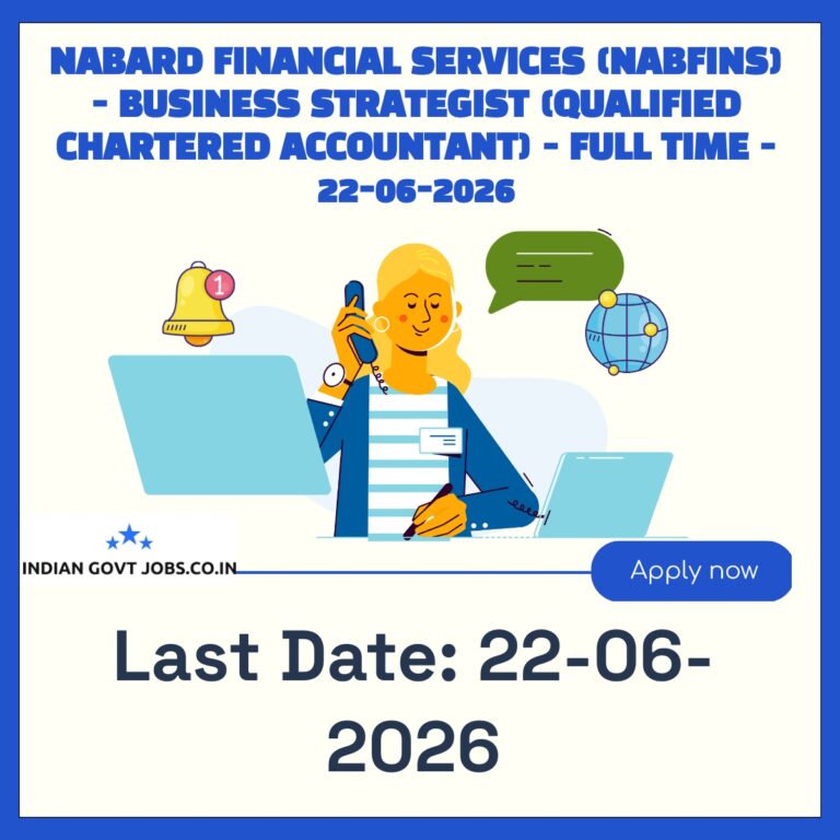 NABFINS Business Strategist (Qualified Chartered Accountant) Recruitment 2026