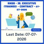 RNSB Jr. Executive (Trainee) Recruitment 2026