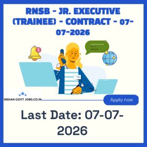 RNSB Jr. Executive (Trainee) Recruitment 2026