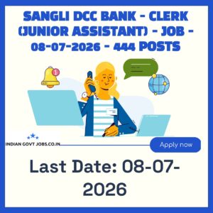 Sangli DCC Bank Clerk (Junior Assistant) Recruitment 2026