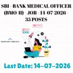 SBI Bank Medical Officer (BMO-II) Recruitment 2026