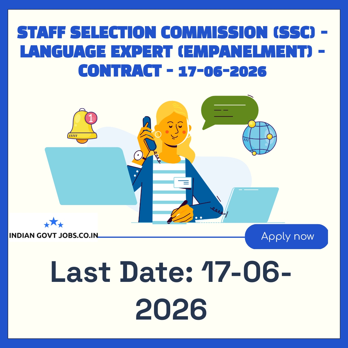 SSC Language Expert (Empanelment Recruitment 2026