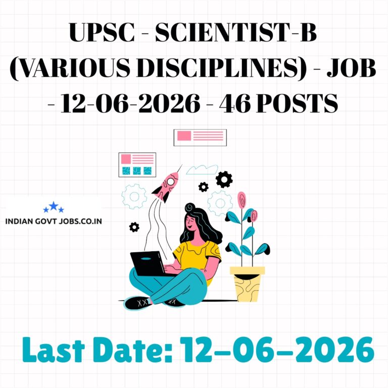UPSC Scientist-B (Atmospheric Sciences) Recruitment 2026