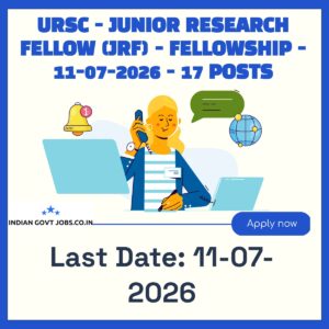 URSC Junior Research Fellow (JRF-E1 Recruitment 2026