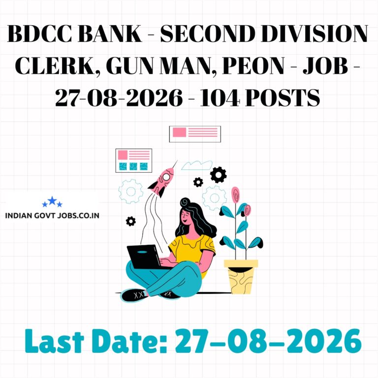BDCC Bank Second Division Clerk Recruitment 2026