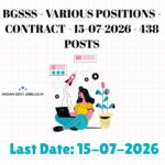 BGSSS Scrutinizer (CASA/NR) Recruitment 2026
