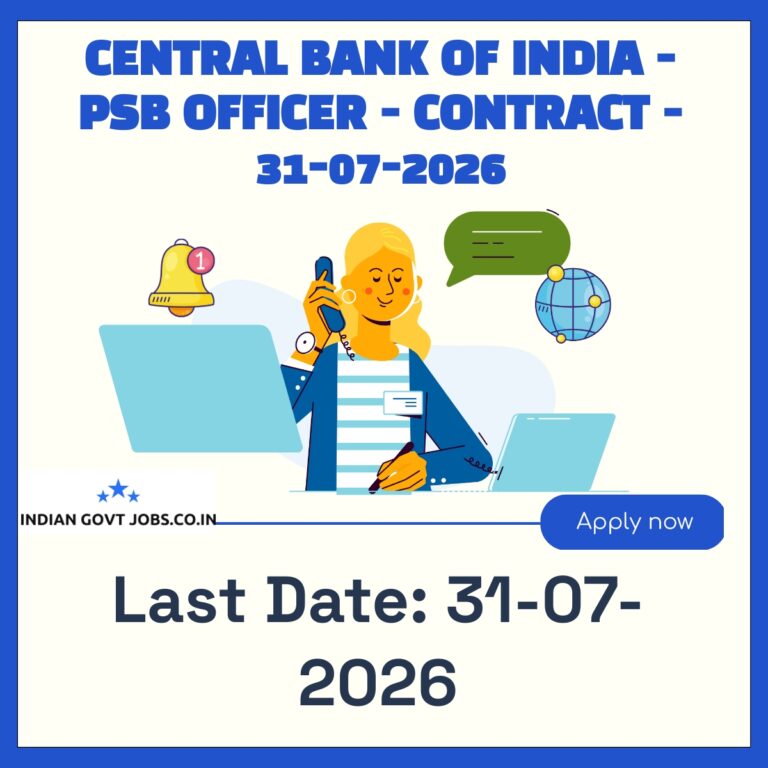 Central Bank of India PSB Officer Recruitment 2026