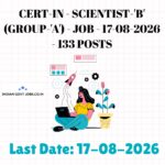 CERT-In Scientist-'B' (Group-'A') Recruitment 2026