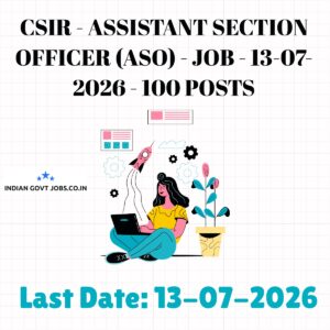 CSIR ASO (General) Recruitment 2026
