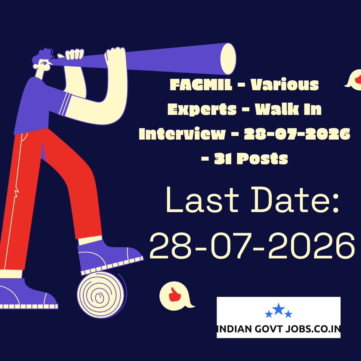 FAGMIL Senior Expert Recruitment 2026