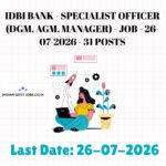 IDBI Bank Deputy General Manager Recruitment 2026