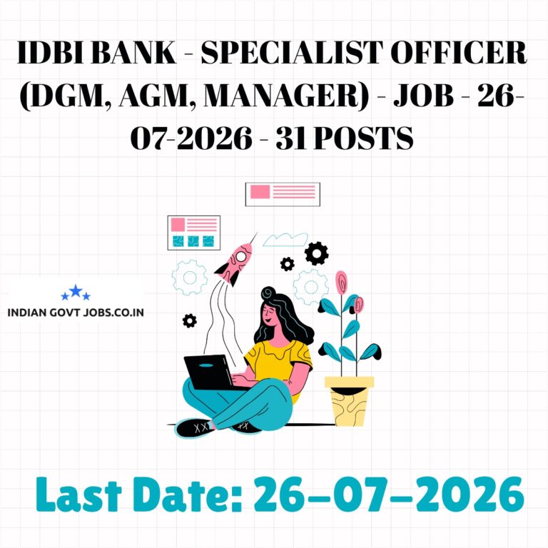 IDBI Bank Deputy General Manager Recruitment 2026