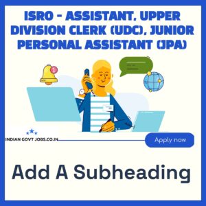ISRO Assistant Recruitment 2026