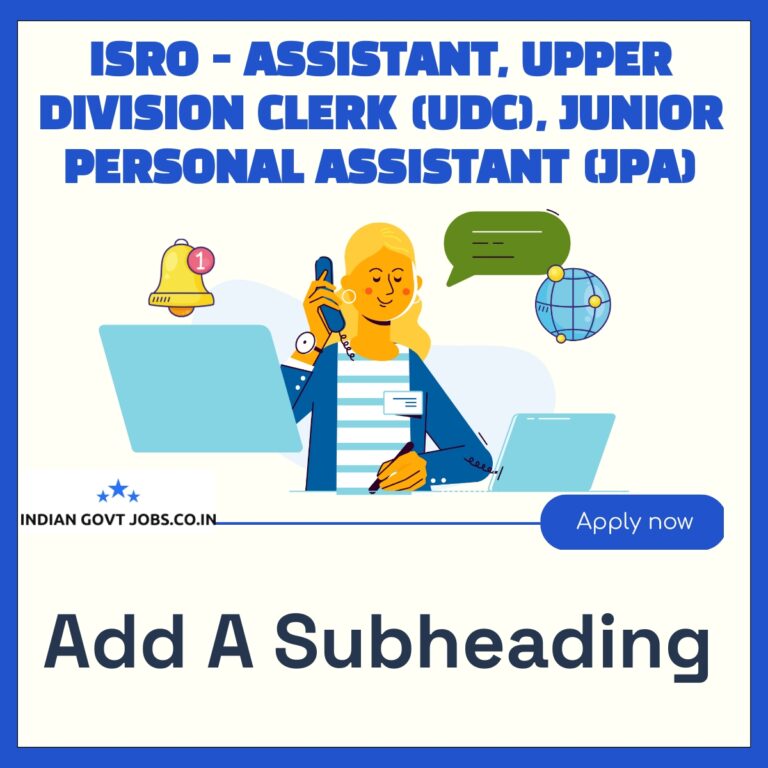 ISRO Assistant Recruitment 2026