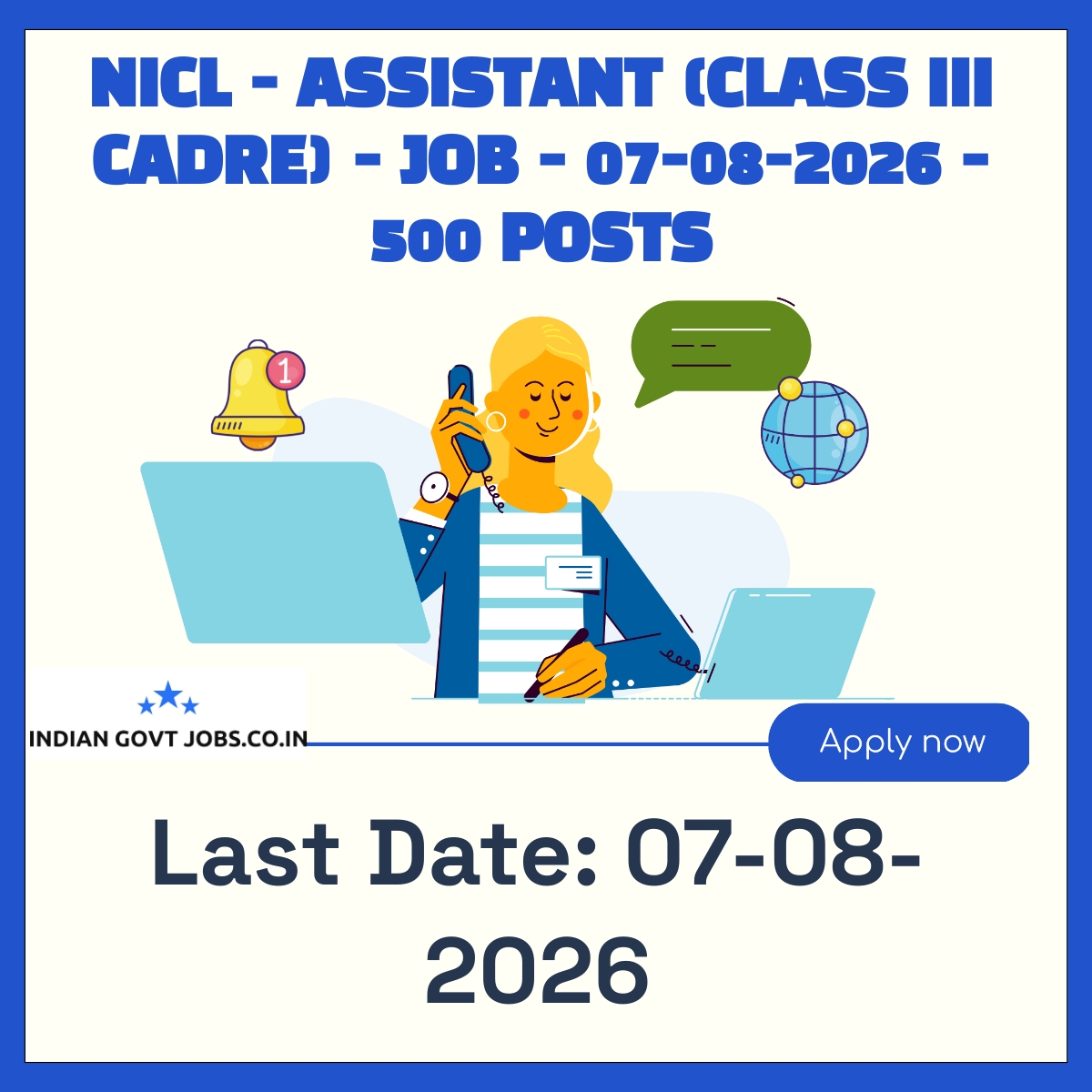 NICL Assistant (Class III cadre) Recruitment 2026