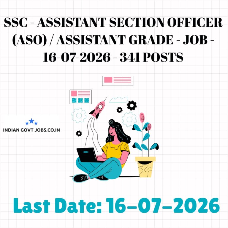 SSC Assistant Section Officer (ASO) Recruitment 2026