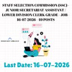 SSC Junior Secretariat Assistant (JSA) Recruitment 2026