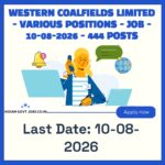 WCL Mining Sirdar Recruitment 2026