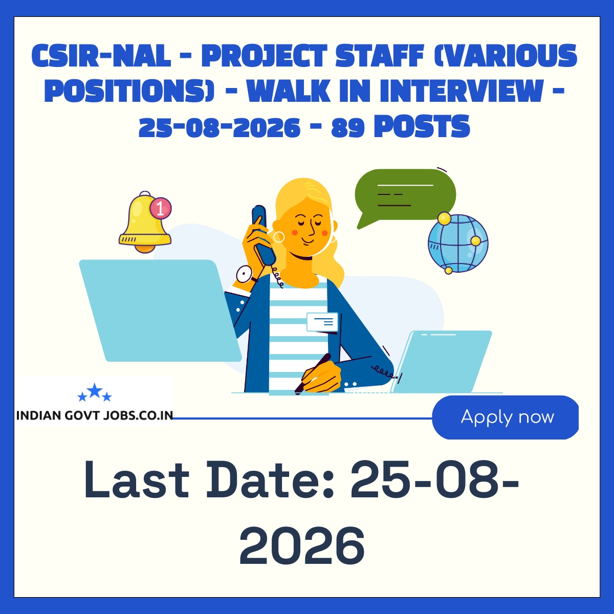 CSIR-NAL Project Assistant-I (PA-I) Recruitment 2026