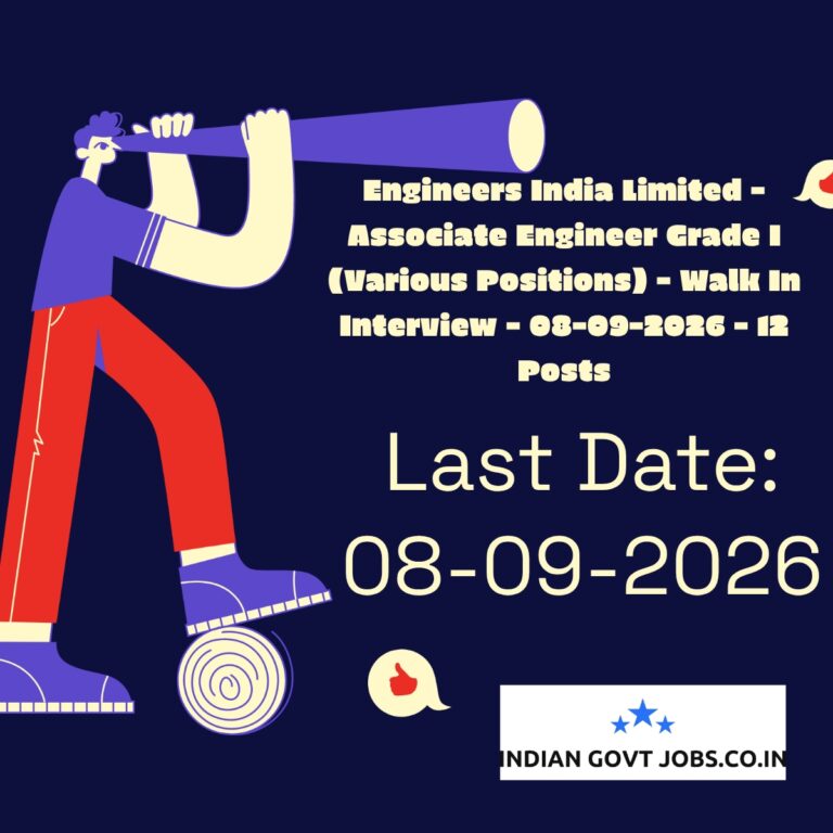 EIL Associate Engineer Grade I – Pipeline/Piping Engineer Recruitment 2026