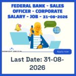Federal Bank Sales Officer - Corporate Salary Recruitment 2026