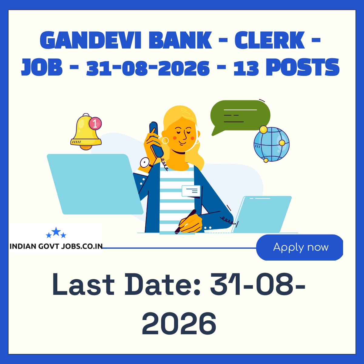 Gandevi Bank Clerk Recruitment 2026