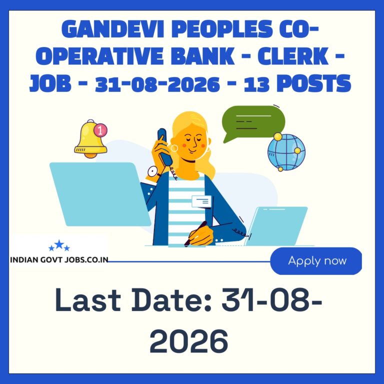 Gandevi Peoples Co-operative Bank Clerk Recruitment 2026