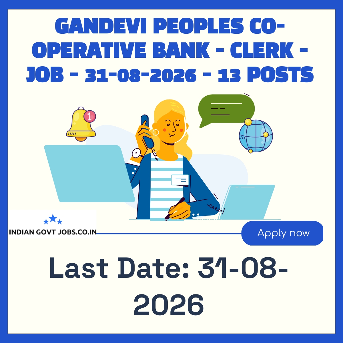 Gandevi Peoples Co-operative Bank Clerk Recruitment 2026