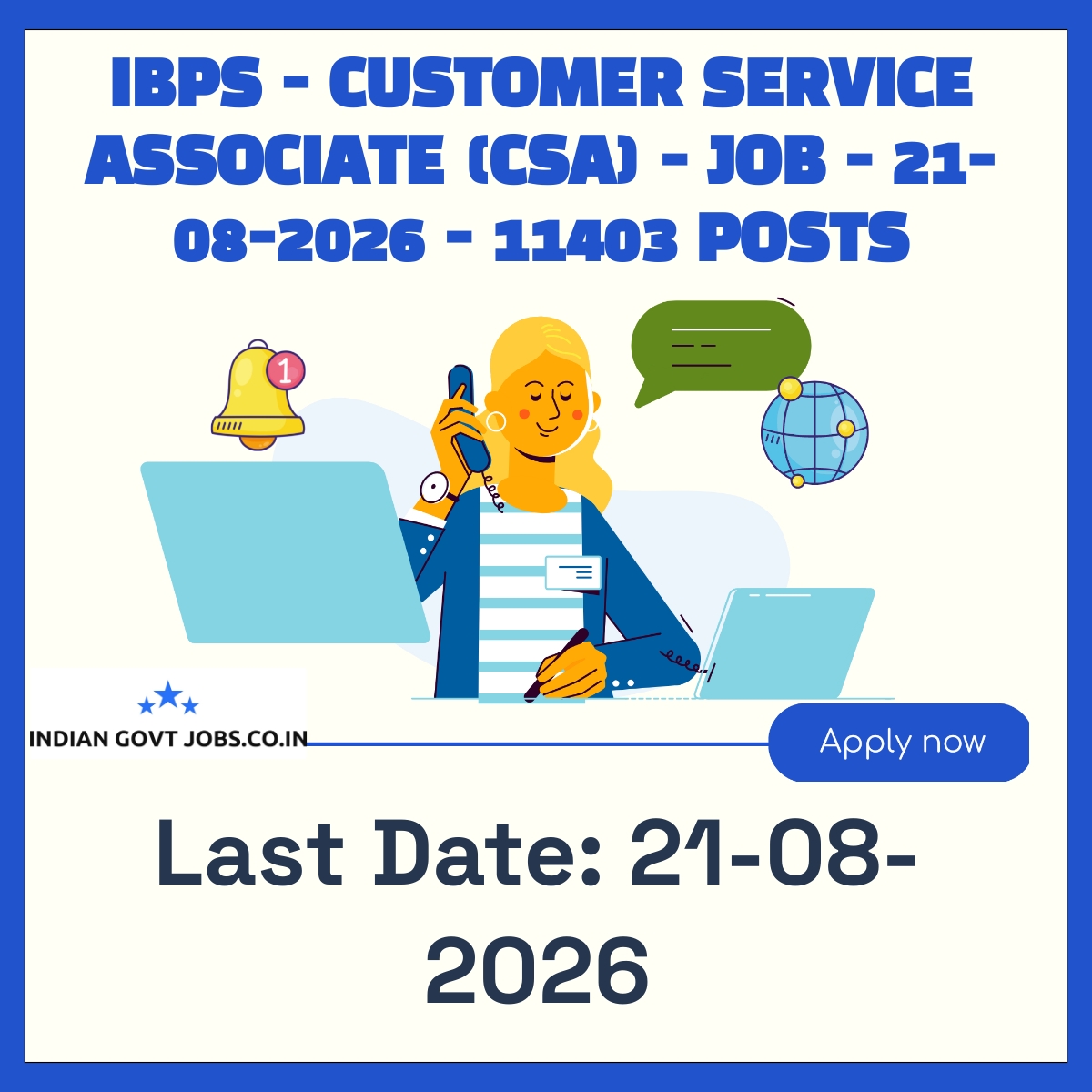 IBPS Customer Service Associate (CSA) Recruitment 2026
