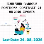 ICMR NIHR Project Research Scientist-III (Non-Medical) Recruitment 2026