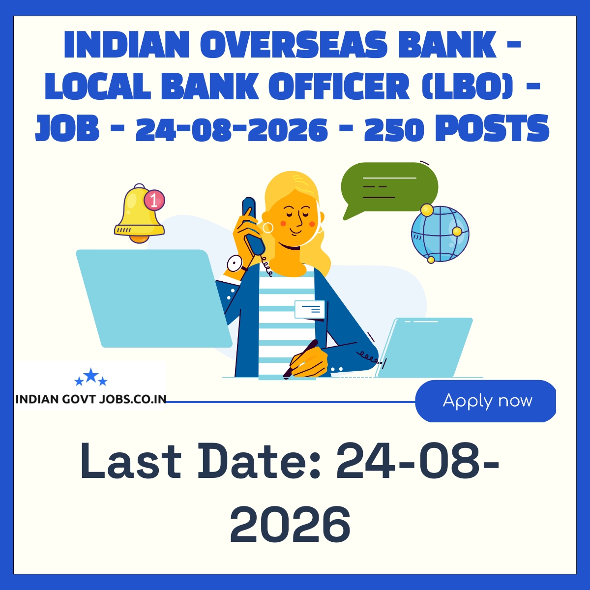 IOB Local Bank Officer (LBO) Recruitment 2026