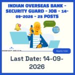 IOB Security Guard Recruitment 2026