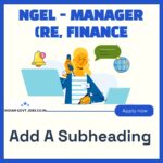 NGEL Manager – RE Recruitment 2026
