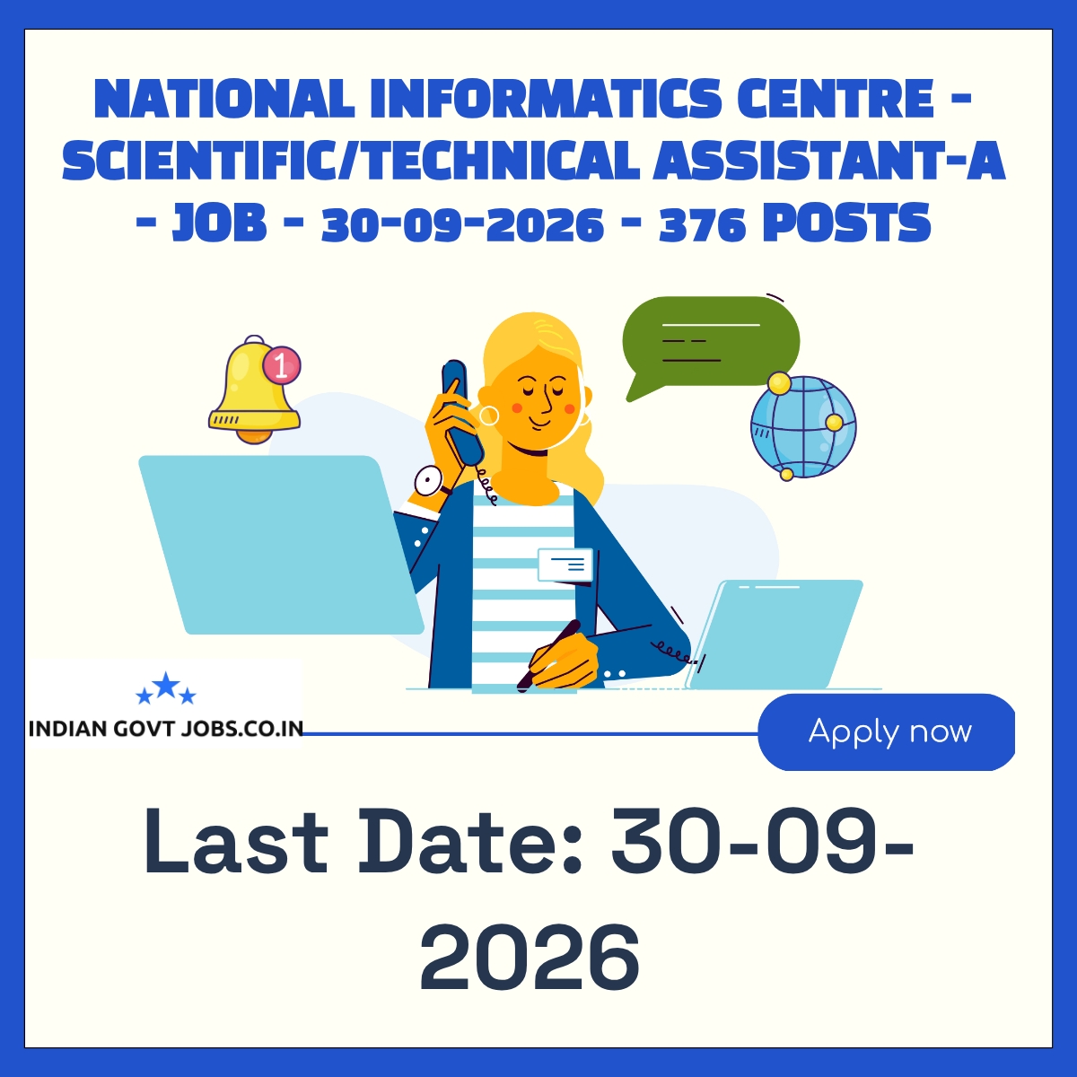 NIC Scientific/Technical Assistant-A Recruitment 2026