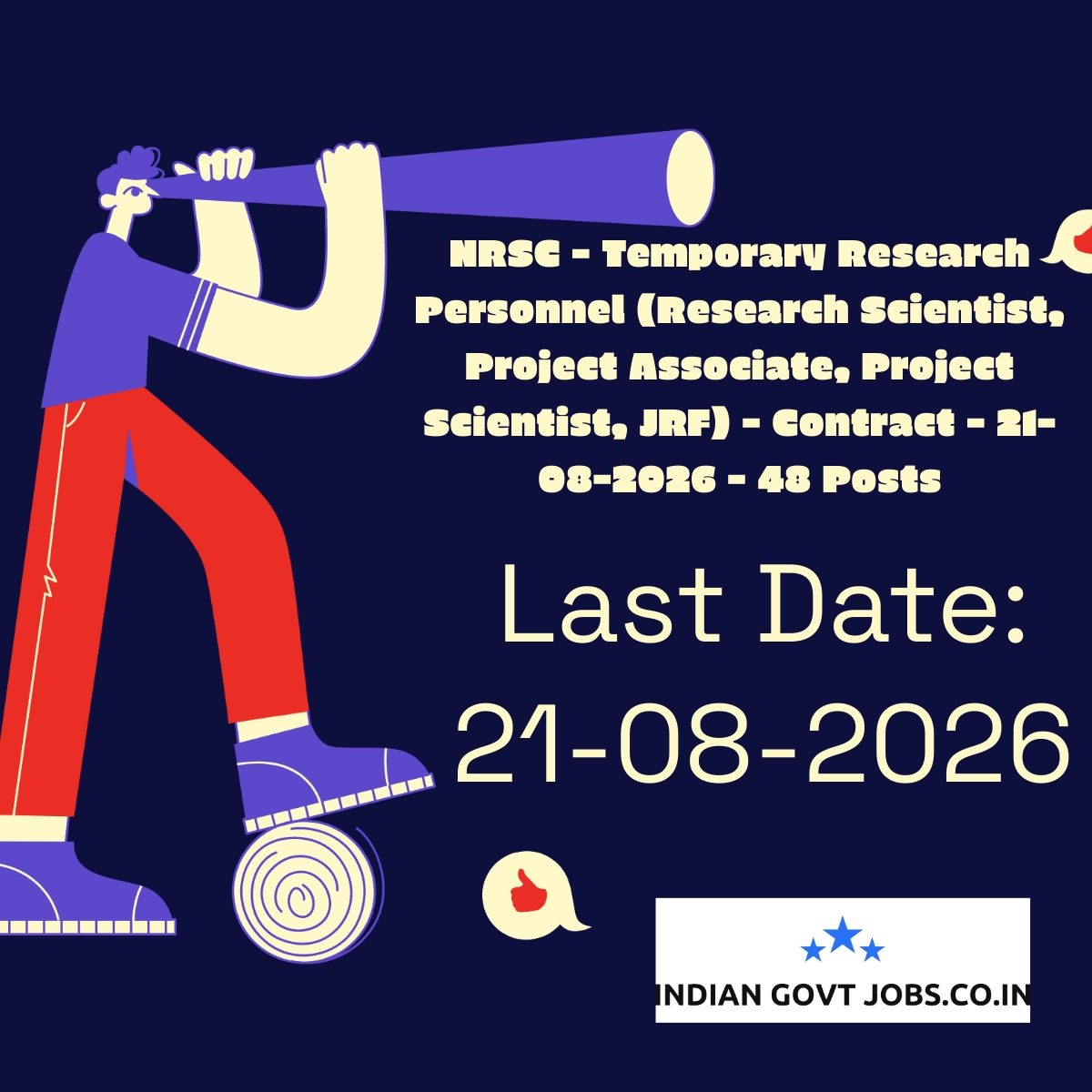 NRSC Research Scientist Recruitment 2026