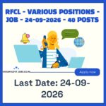 RFCL Engineer (Chemical) Recruitment 2026