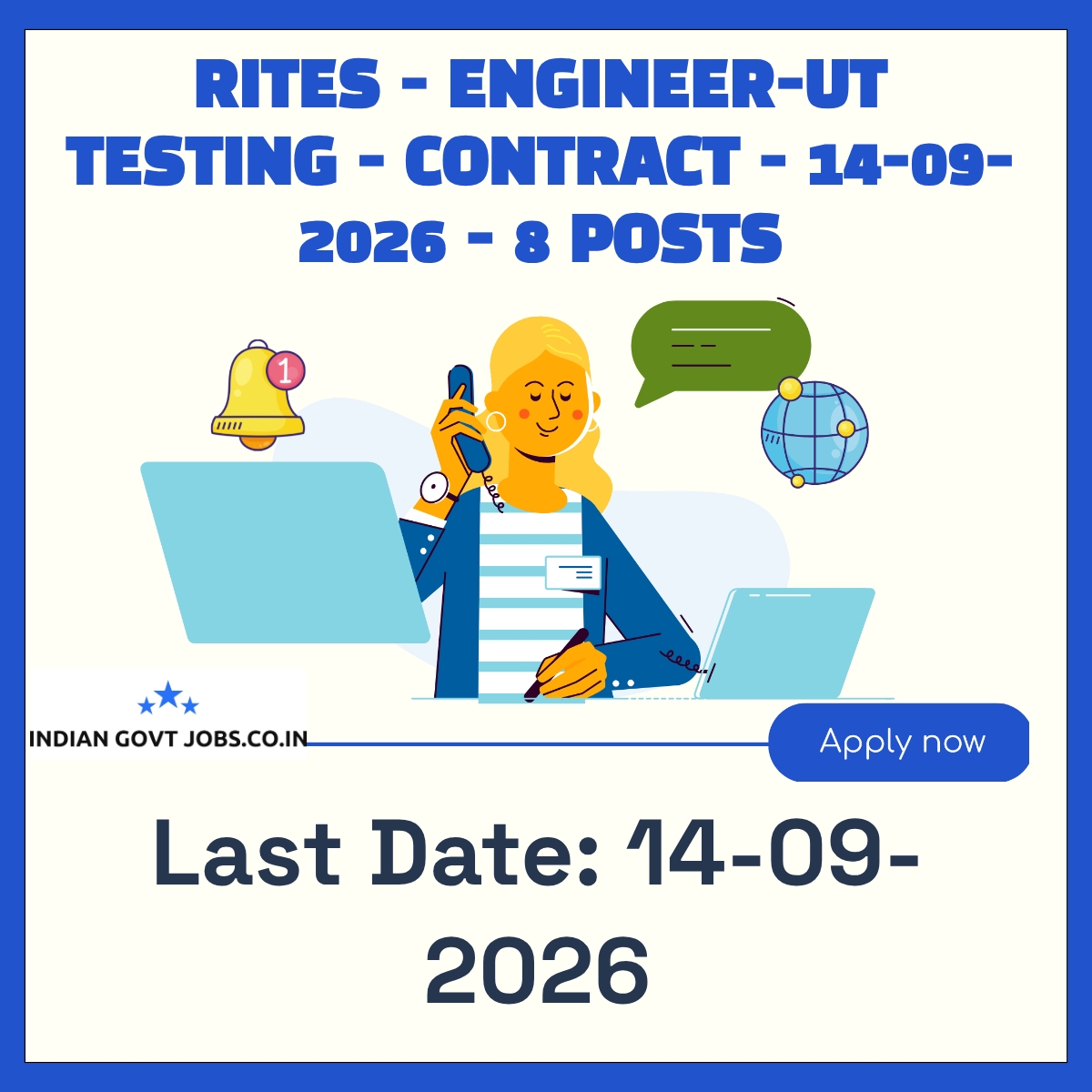 RITES Engineer-UT Testing Recruitment 2026